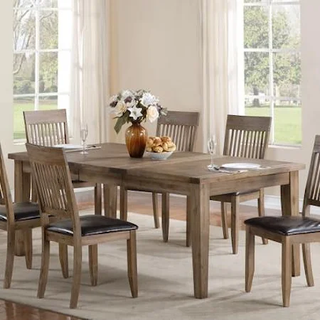 Casual Weathered Butterfly Leaf Dining Table